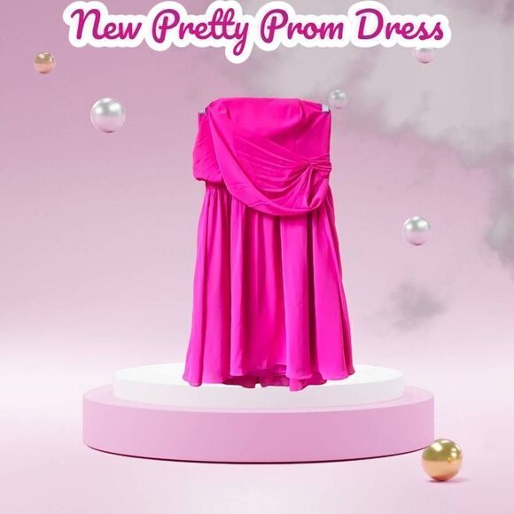 ALFRED ANGELO Women's New  Cute Sleeveless Mini Pink Prom Dress. - Picture 1 of 10